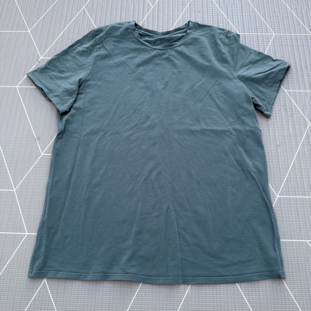 Lululemon Classic‎ Fit Cotton Blend T-shirt Size 8 Short Sleeve Green